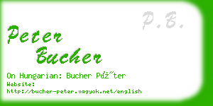 peter bucher business card